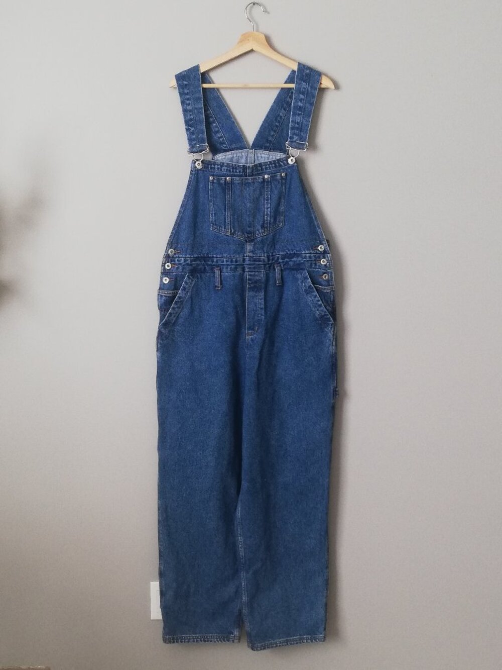 Women's Nevada 100% Cotton Denim Overalls Dark Wash XL (18) Excellent Condition